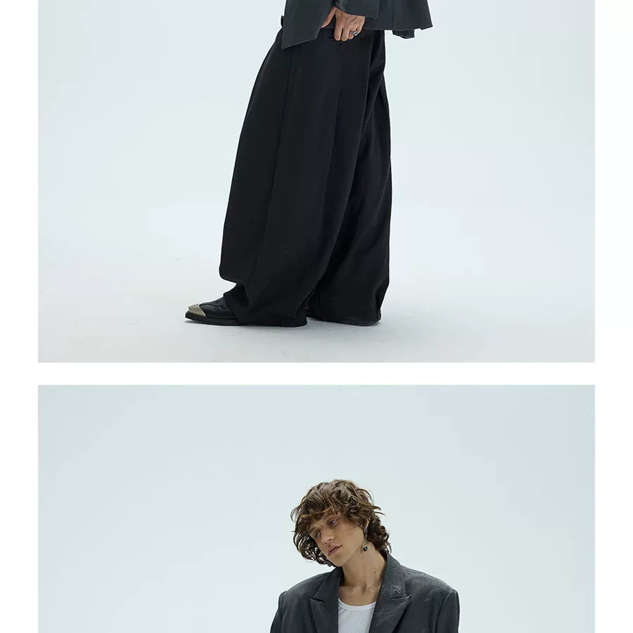 Two-Tone Distressed Oversized Casual Blazer