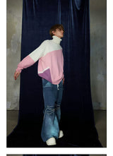 Mid-length Thick Wool Blend Turtleneck Sweater