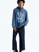 230g Cotton Distressed Letter Print Tee