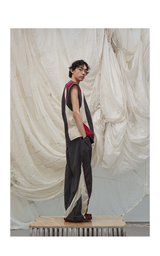 Contrast Paneled Double Cuffed Nylon Pants