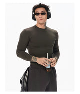 Soft Quick-Dry Fitted Long-Sleeve Top