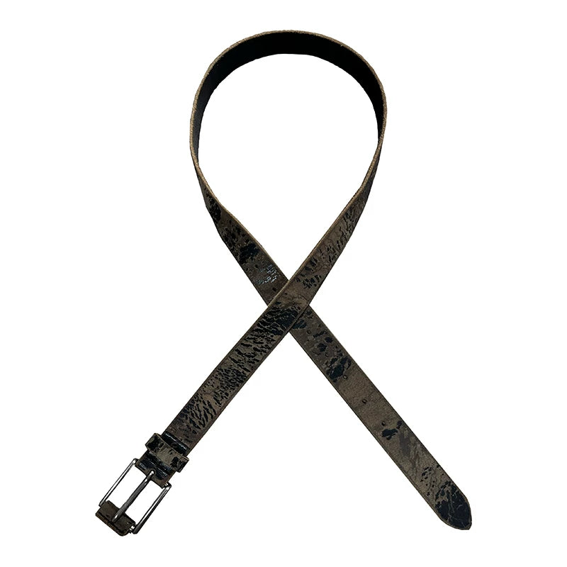 Vintage Cracked Full Grain Leather Belt