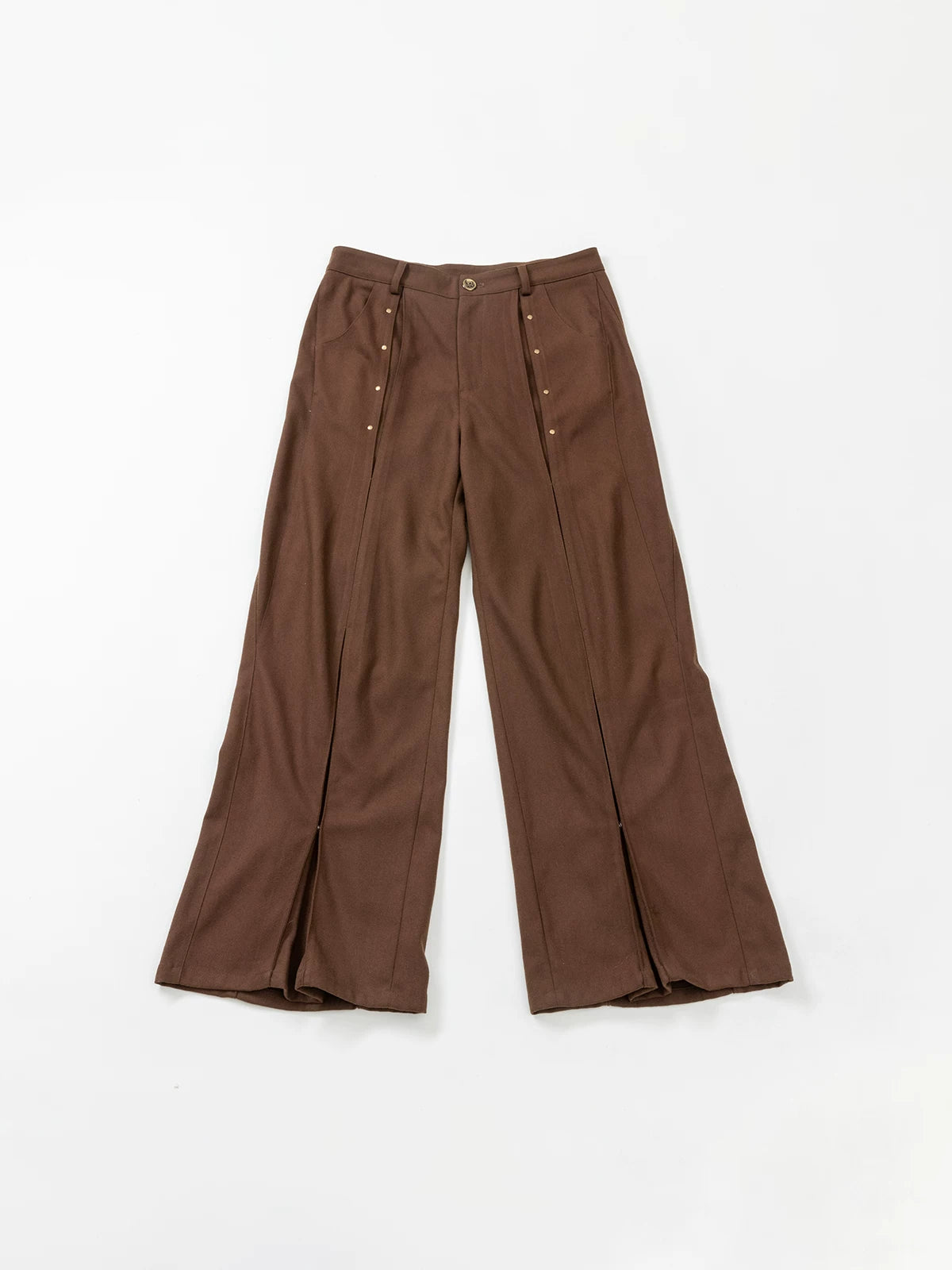 Vintage Riveted Flared Wool Cargo Pants