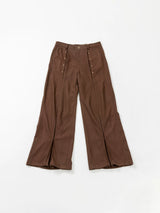 Vintage Riveted Flared Wool Cargo Pants