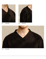 Textured Cropped Structured Cross-Collar Long-Sleeve Tops