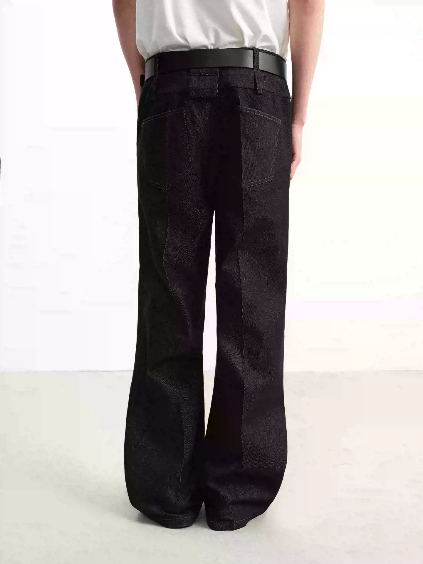 Double Waist Flared Denim Jeans