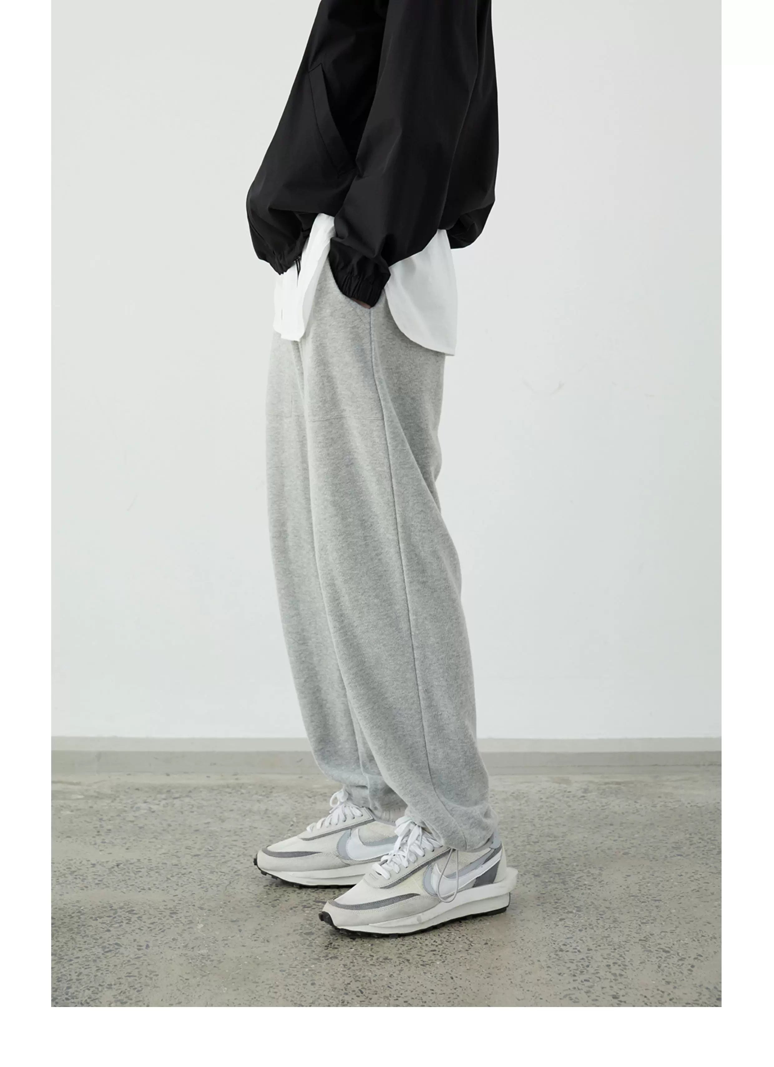 Stripe Plush Drawstring Track Pants