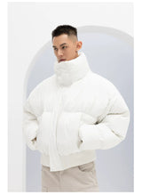 Men's Black White Gray Puffer Jacket