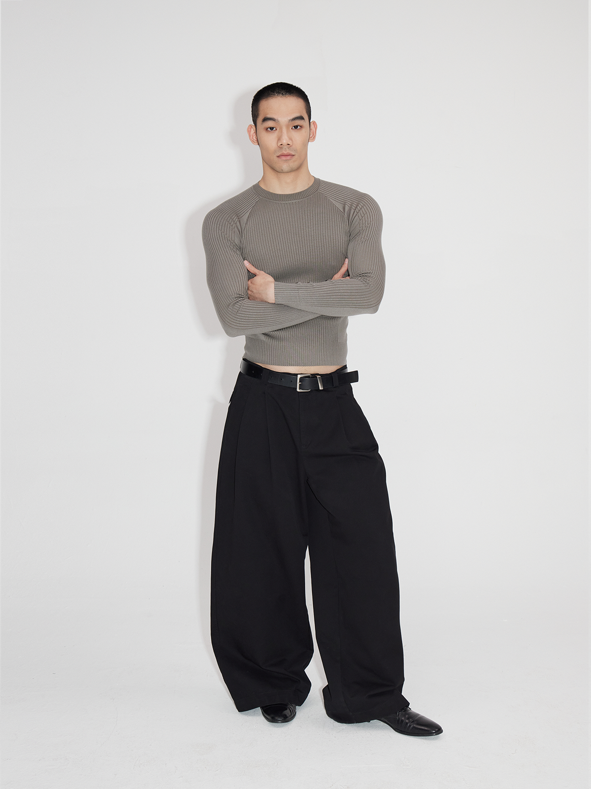 Lightweight Ribbed Knit Long Sleeve