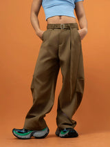 Black Gray Brown Wide Leg Pants