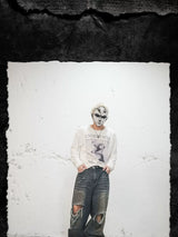 Muddy Distressed Ripped Baggy Jeans