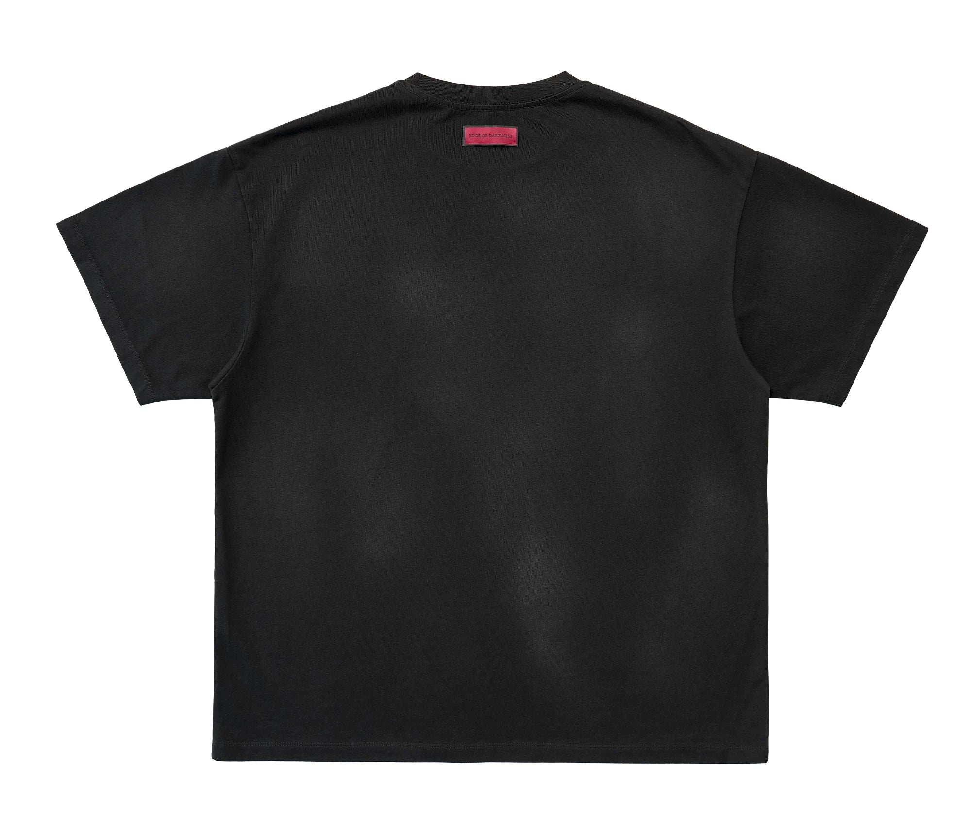 Loose Washed Black Printed Cotton Tee