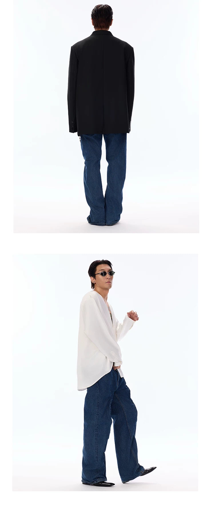Oversized Structured Wool Blend Blazer
