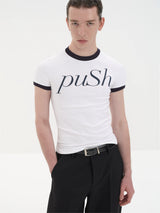 Printed Color Block Push Ringer Tees