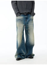13.5 Oz Washed Denim Tapered Jeans