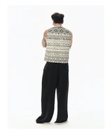 Fair Isle Skeleton Print Vest