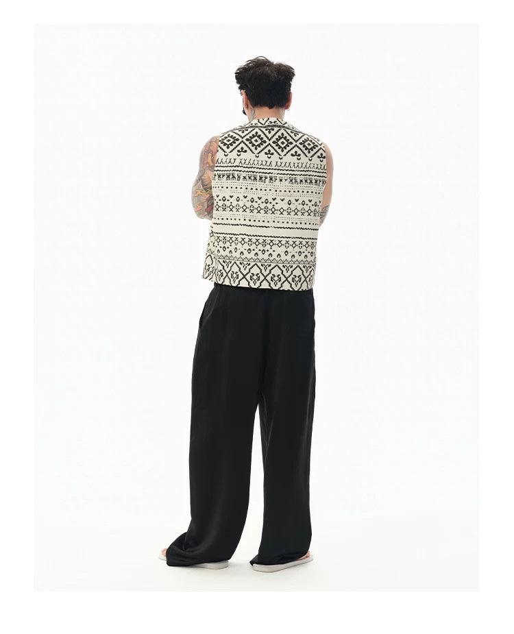 Fair Isle Skeleton Print Vest