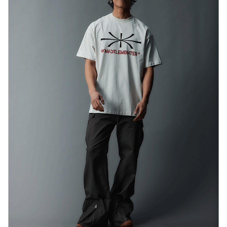 Vintage Off-white Loose Printed Logo Tee