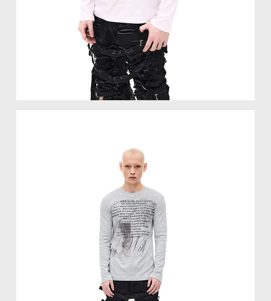 Opium Print Slim Stretchy Lyocell Tee