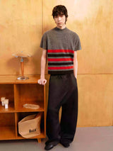 Striped Short Sleeve Round Neck Tee