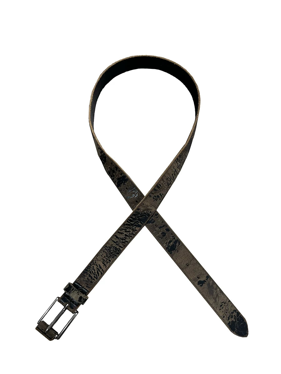 Vintage Cracked Full Grain Leather Belt