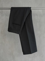 Wrinkle-Resistant Wool Straight Leg Slit Pants