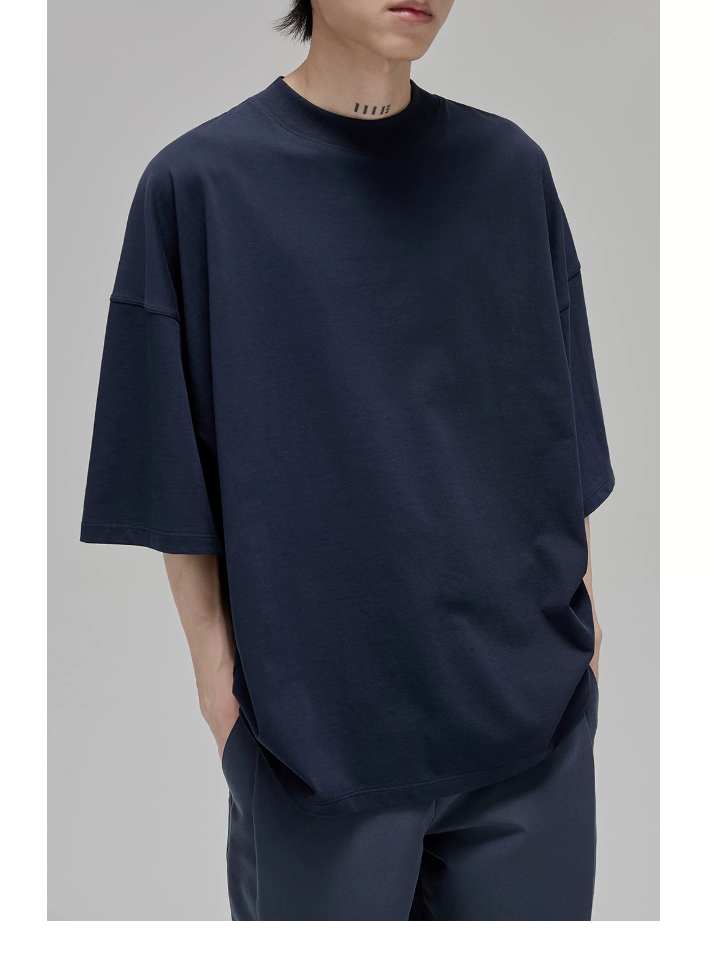 Vintage Ribbed Half Sleeve Tees