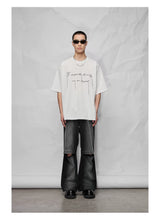 Cotton Blend Embroidered Fringe Tee