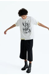 230g Cotton Distressed Letter Print Tee