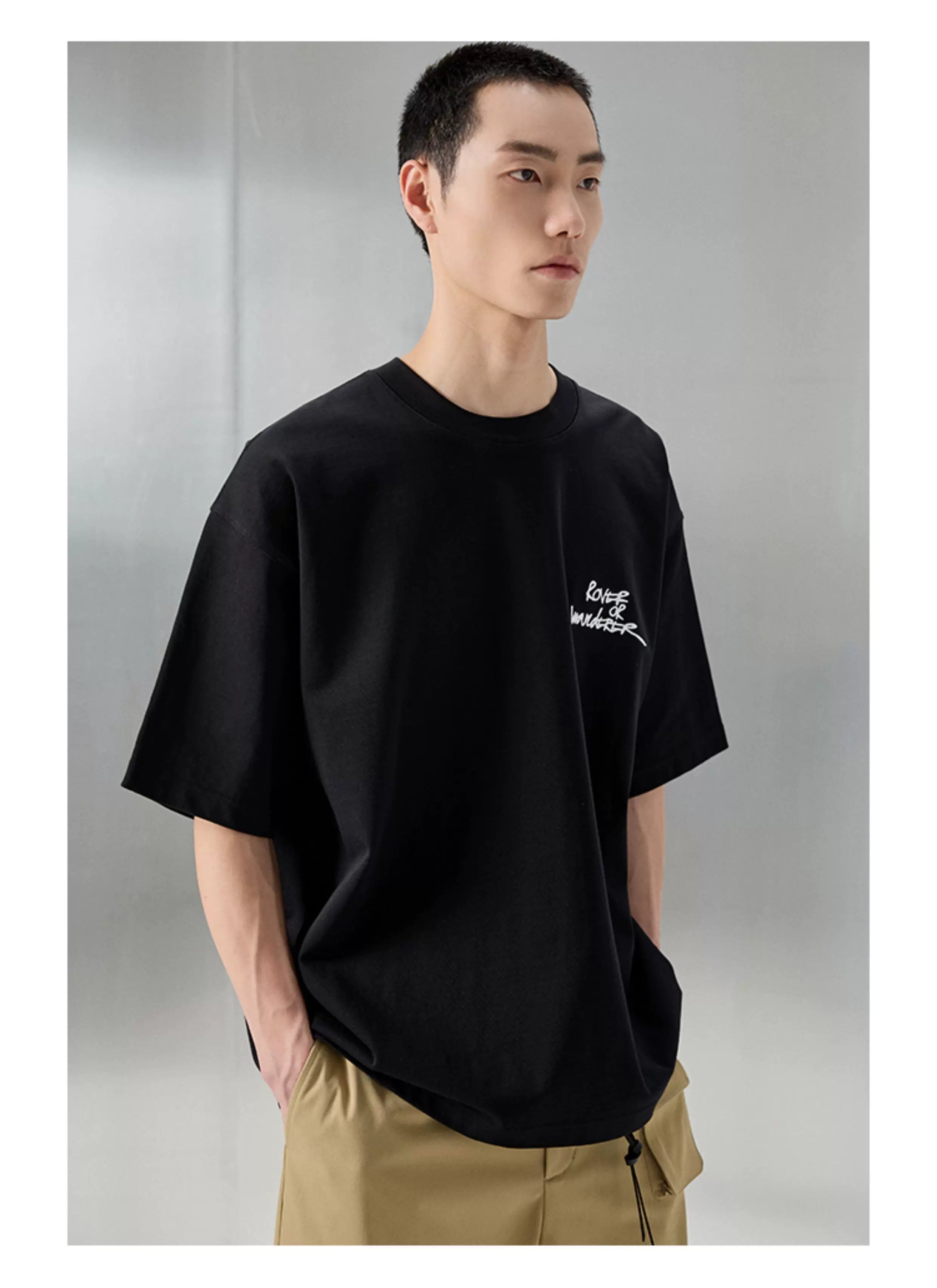 Oversized Heavyweight Printed Embroidered Tee