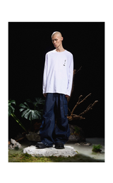 Washed Bamboo Pleated Sash Jeans