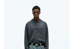 Merino Wool Cashmere Zip Crew Cardigan