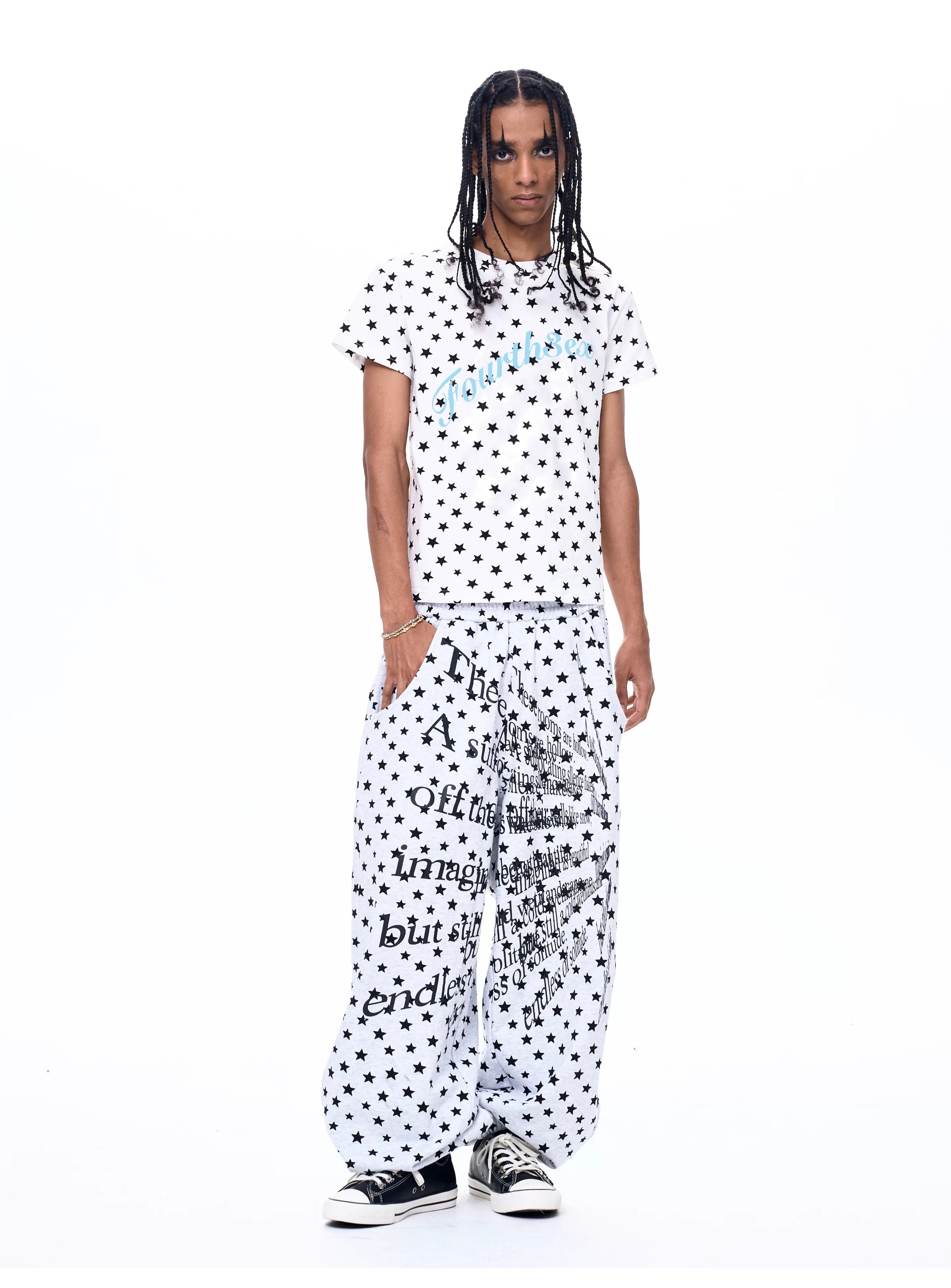 Men's Star Polka Dot Print Joggers