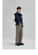 Vintage Pleated Wide Waist Casual Pants