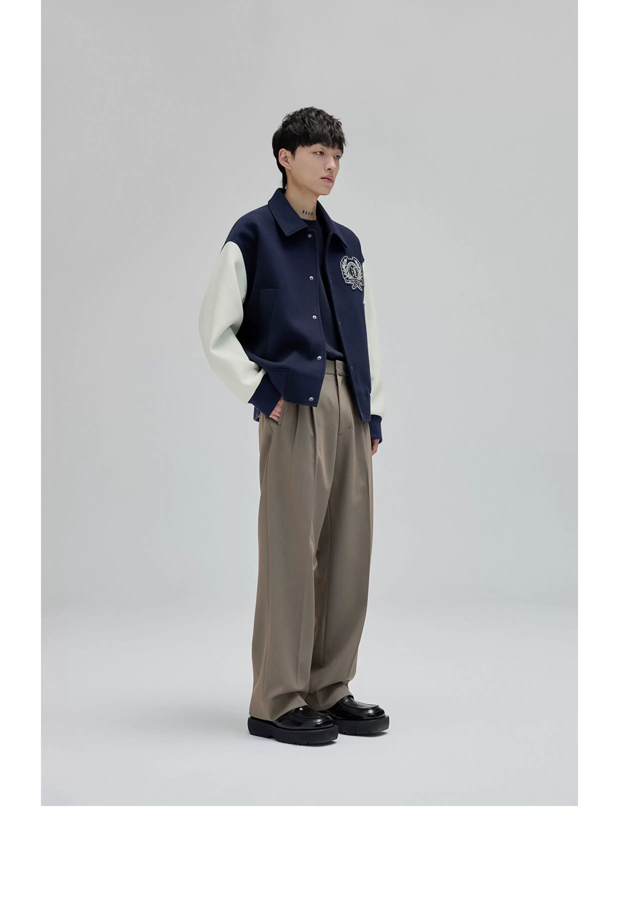 Vintage Pleated Wide Waist Casual Pants