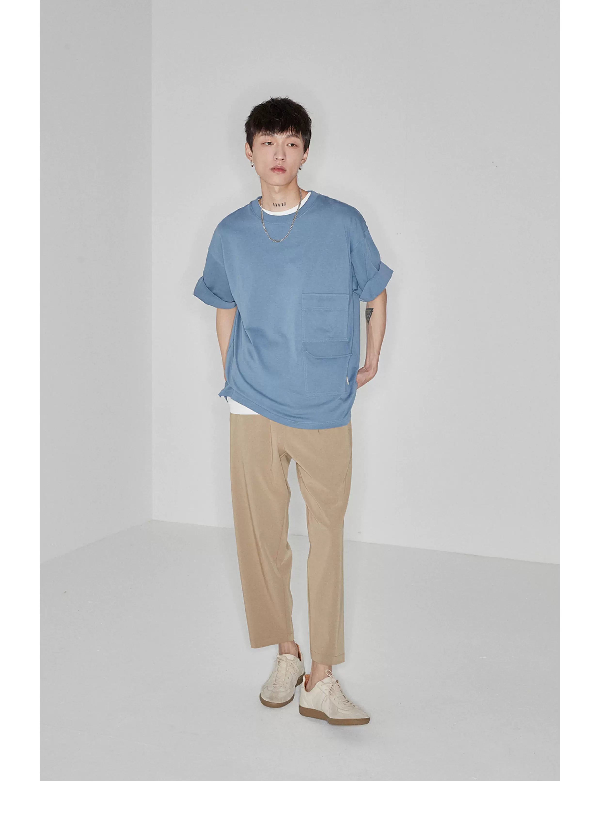 Drapey Stretchy Elastic Waist Cropped Pants