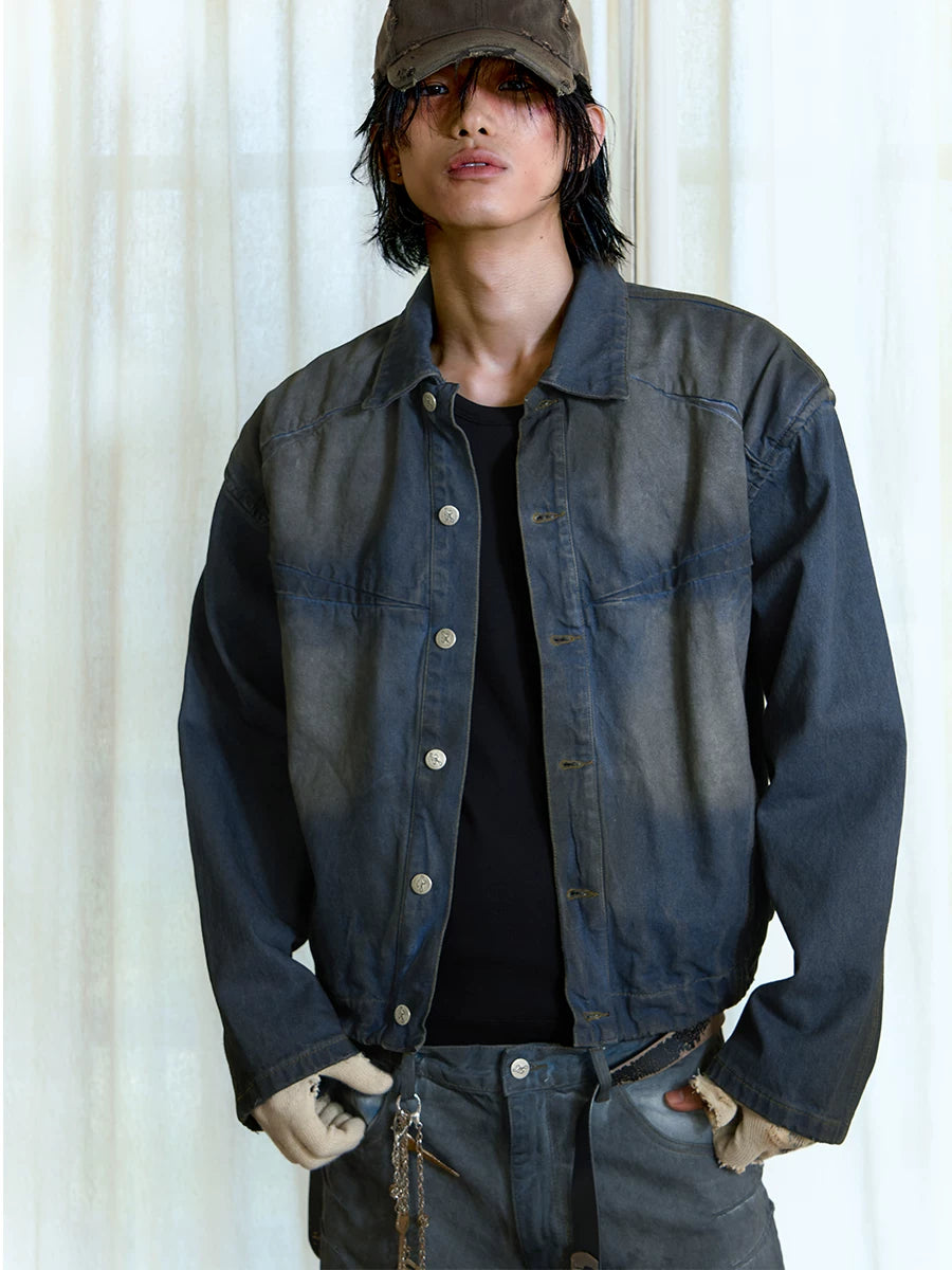 Frosted Washed Denim Jacket
