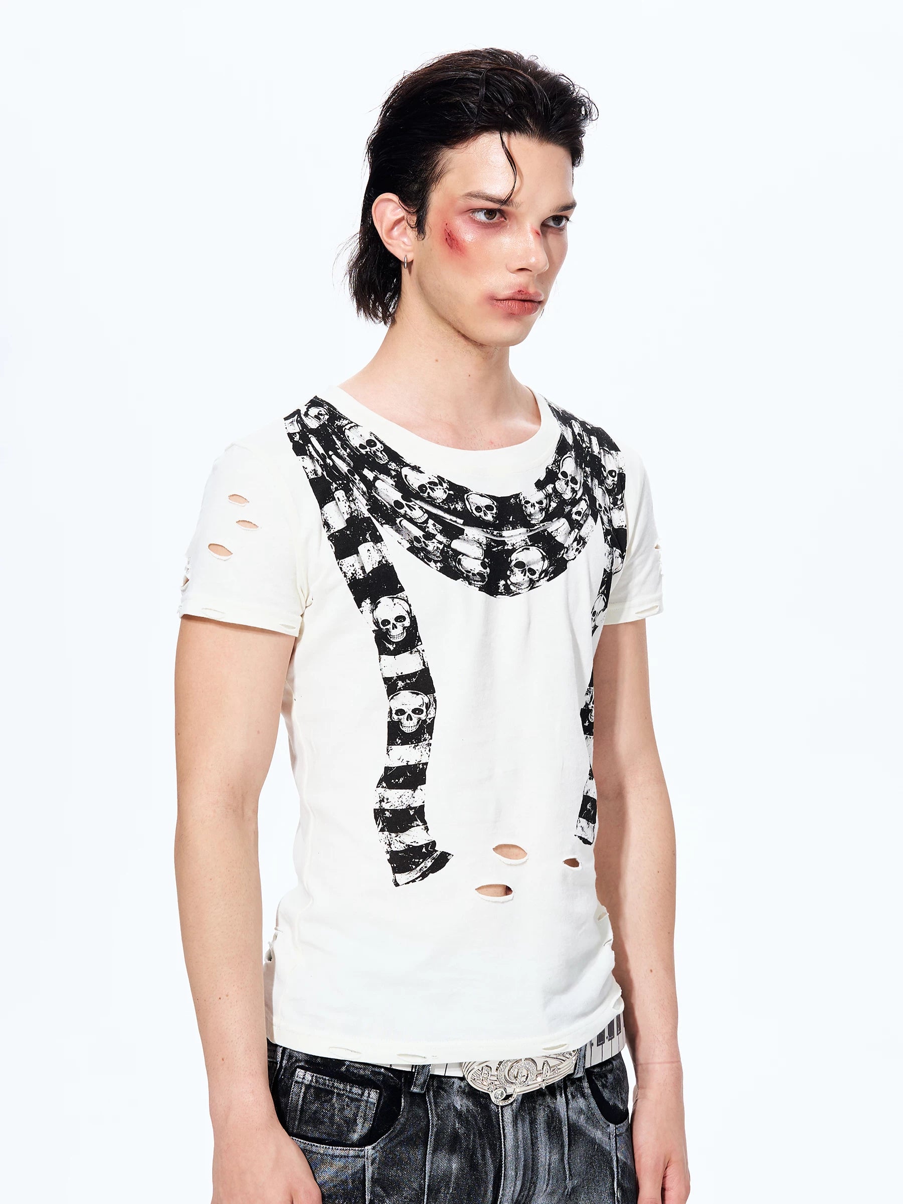 Men's Slim Skull Print Tee