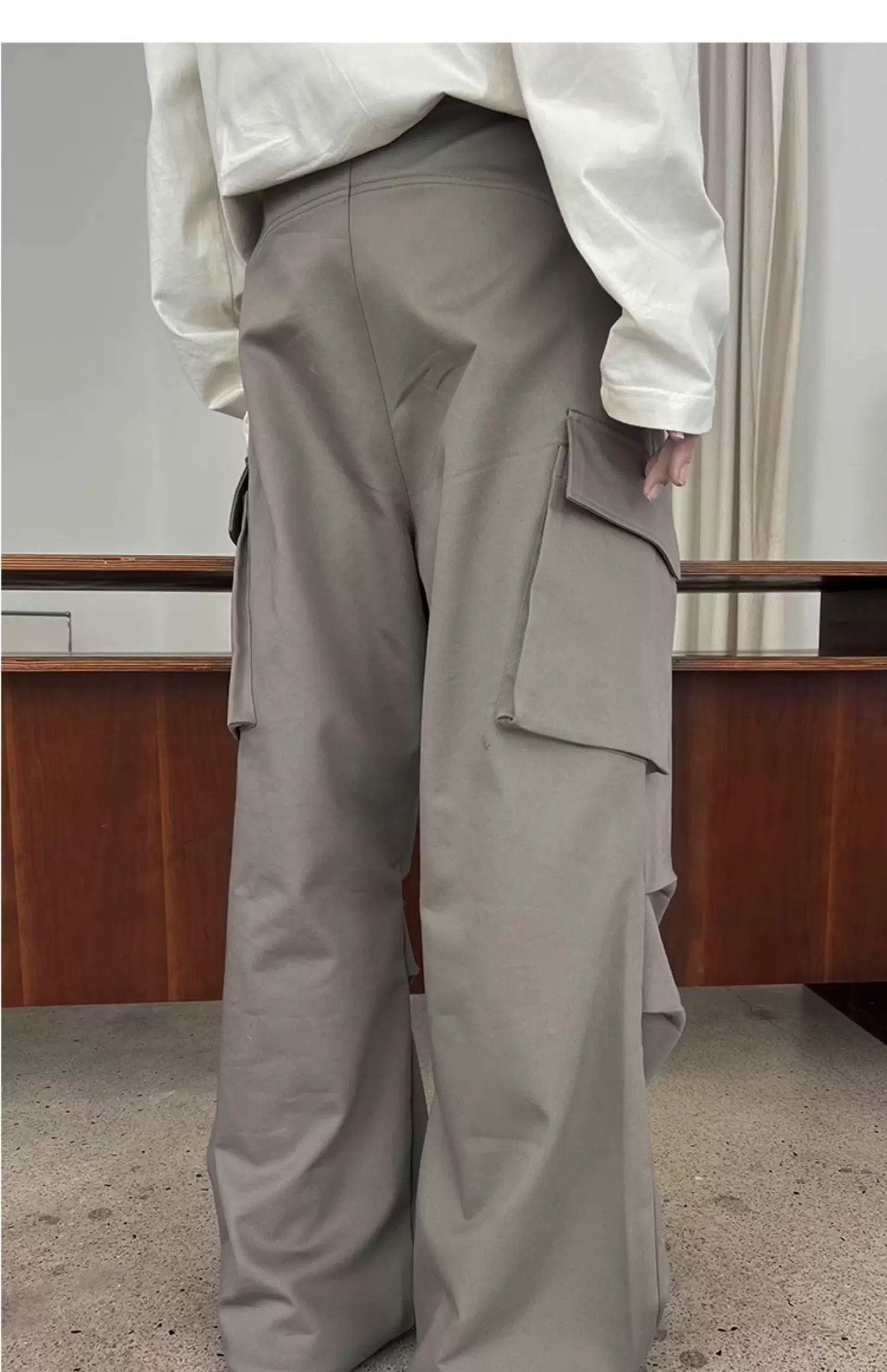 Men's Loose Zip Pocket Parachute Pants