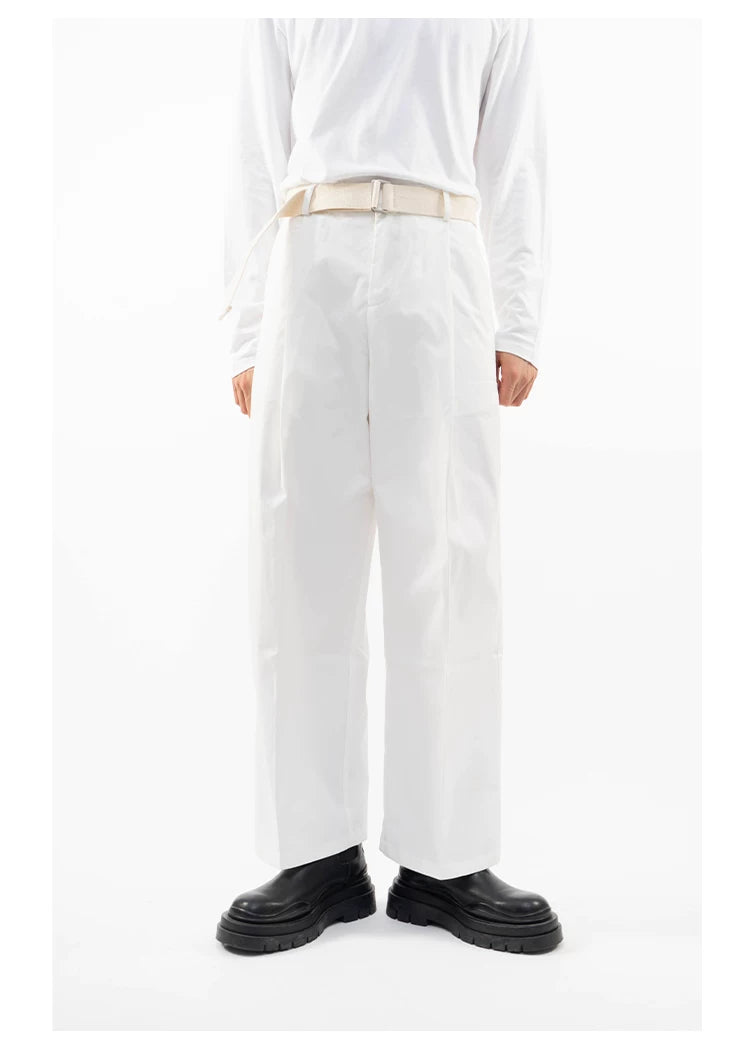Men's Multicolor Loose Straight Cropped Pants
