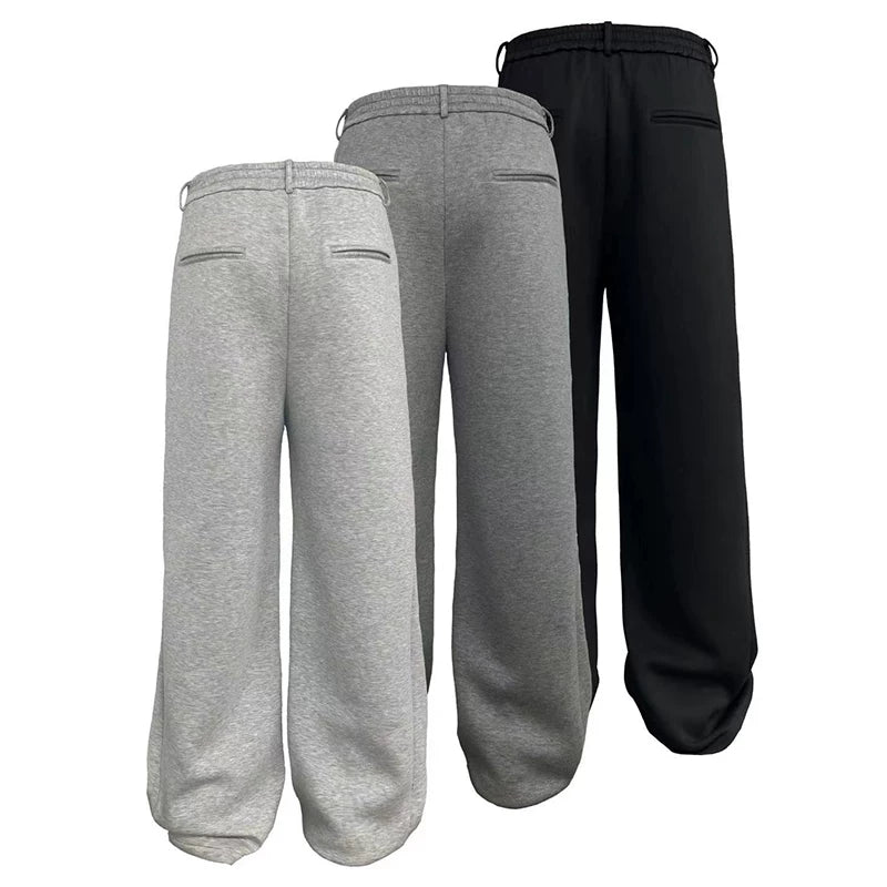 Flared Space Cotton Sweatpants With Pockets