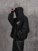 Distressed Printed Hellbound Wing Hoodie