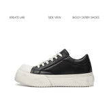 Leather Platform Casual Sneakers