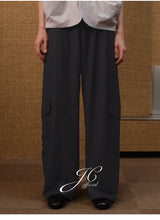 Wool Plaid Drop Crotch Cargo Pants