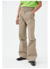 Men's Double Buckle Pleated Casual Pants