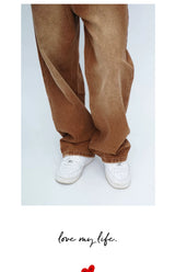 Men's Brown Vintage Wide Leg Jeans