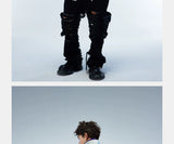 Couple's Loose Color-block Three-layer Collar Coat