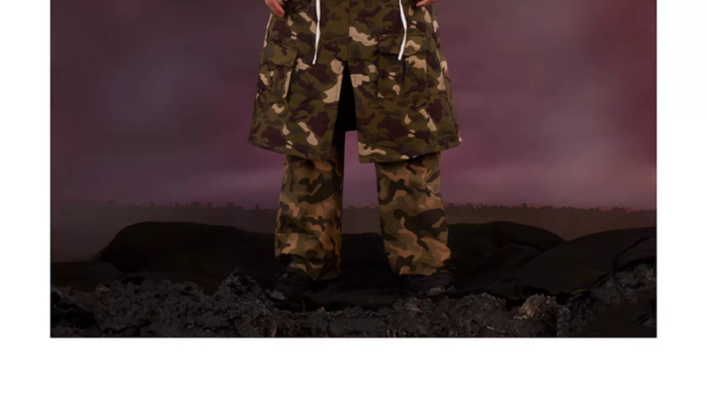 Cute Unisex Military Double-layer Dinosaur Skort