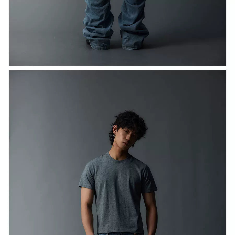 Unisex Tri-Color Slim Cotton Tees