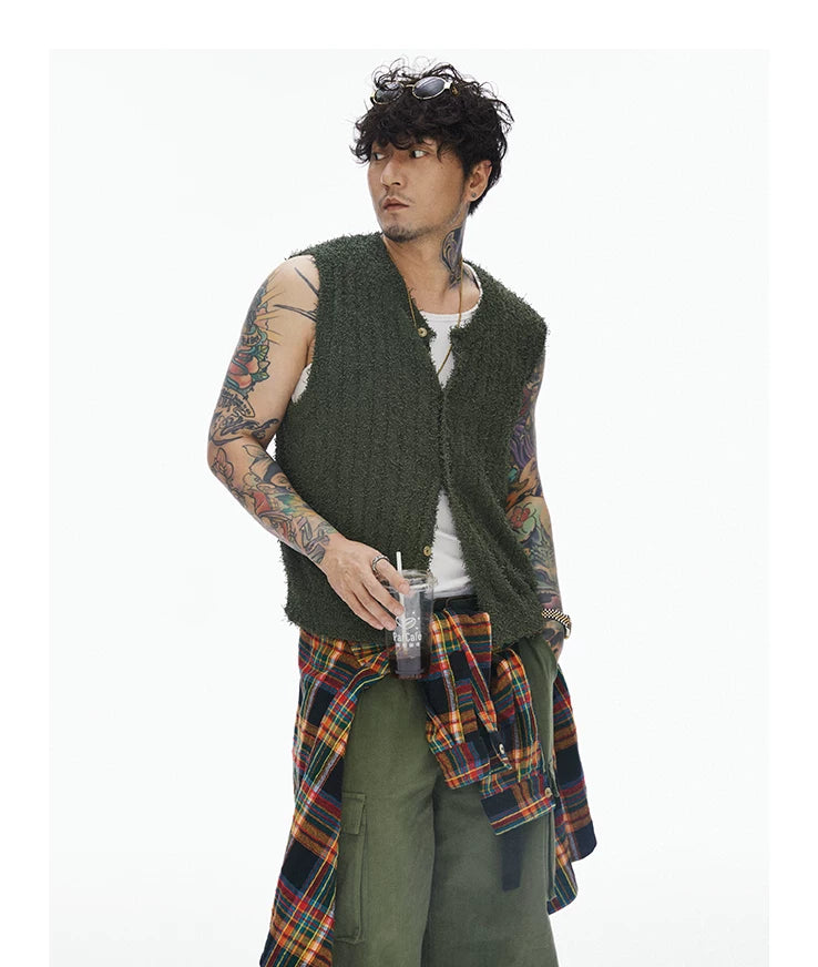 Forest Green Skin-friendly Knit Vest